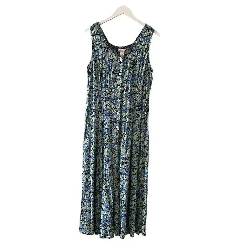 Christopher & Banks Milk Maid Festival Preppy Dress Maxi Plus Sz 16 #1494